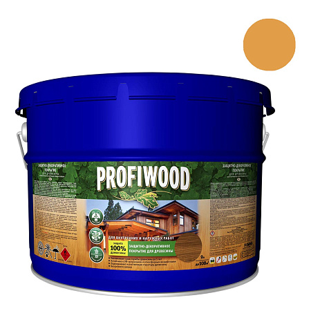 Защитно-декоративное покрытие для древесины алкидное орегон 8 кг PROFIWOOD*1/44